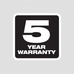 Five year Tool Warranty