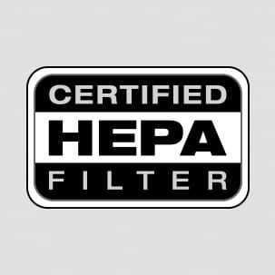 Certified HEPA Filter included