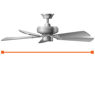 Medium Ceiling Fan Recommended for Rooms 12ft x 12ft to 18ft x 18ft