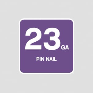 The Milwaukee cordless pin nailer drives 23 gauge headless pin nails.