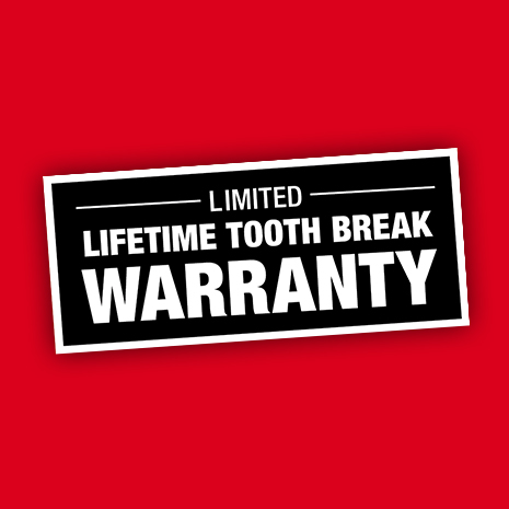 Milwaukee hole saws have Rip Guard a limited tooth break warranty.