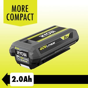 The RYOBI 40V batteries are compatible with over 50 40V Tools.
