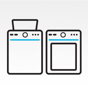 Matching washer and dryer icons appear side by side.