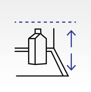 Arrows next to shelf icon show how shelf size can be changed