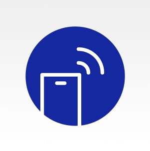 WiFi symbol next to phone indicates connectivity
