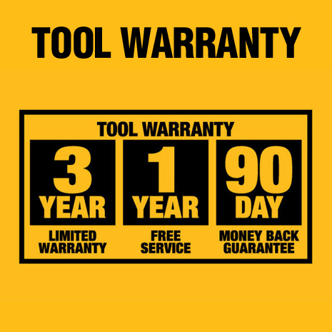 3-Year Limited Warranty, 1-Year Free Service and 90-Day Money Back Guarantee.