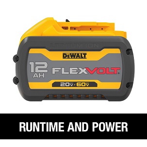 20V/60V MAX FLEXVOLT batteries are designed for longer runtimes and more power.