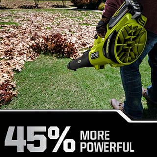 This is the industry’s most powerful cordless handheld blower with 45% more power compared to gas (RY25AXB)