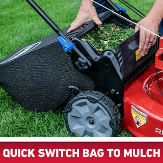 Image showing the quick switch bag to mulch action