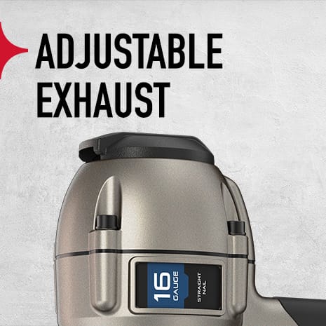 Tool-free adjustable exhaust redirect contaminates away from the worksurface and the user.