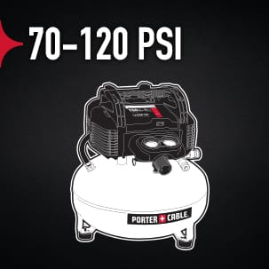 For optimal results, this finish nailer should be operated between 70 and 120 PSI.