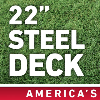 Image showing mower deck and 22" steel deck text