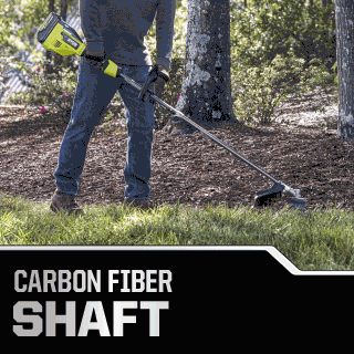 Trim with confidence with the lightweight and durable carbon fiber shaft