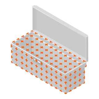 Tool box has a storage space of 7 cu. Ft.
