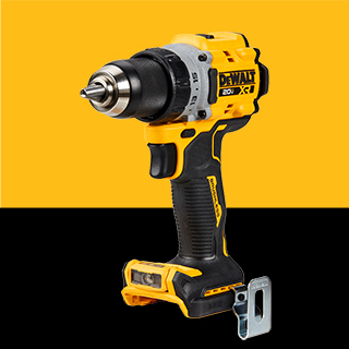 DCD800B Drill/Driver on Black and Yellow.