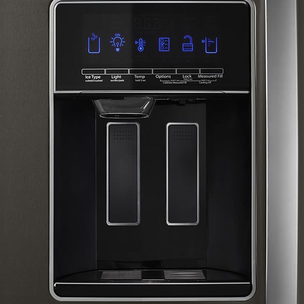 Access fresh filtered water and ice without ever opening the refrigerator door.