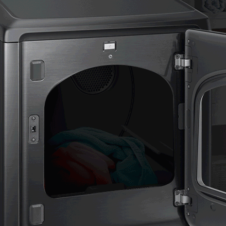 7.4 cu. ft. Vented Gas Dryer in Brushed Black with Steam Sanitize+ Drum Light