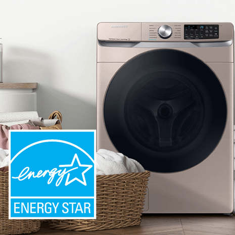Samsung 4.5 cu. ft. Smart High-Efficiency Front Load Washer with Super Speed in Platinum, White Mother Nature Approved