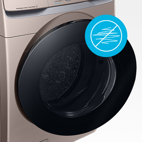 Samsung 4.5 cu. ft. Smart High-Efficiency Front Load Washer with Super Speed in White Scratch-Resistant Tempered Glass Door