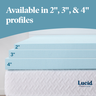 Lucid Comfort Collection 4 in. Gel and Aloe Infused Memory Foam Topper -  Queen HDLU40QQ30GT - The Home Depot