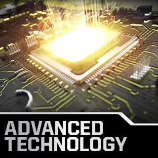 Zoomed in micro-chip demonstrating advanced technology