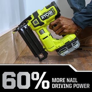 RYOBI Brad Nailer being used