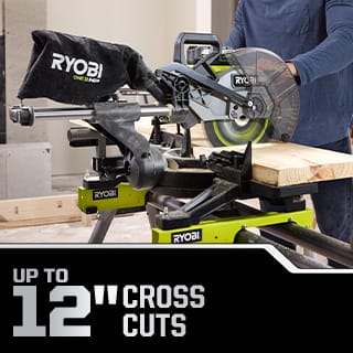 RYOBI 18V ONE+ HP Brushless Miter Saw, Cutting Wood