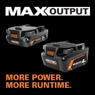 RIDGID MAX Output Batteries
