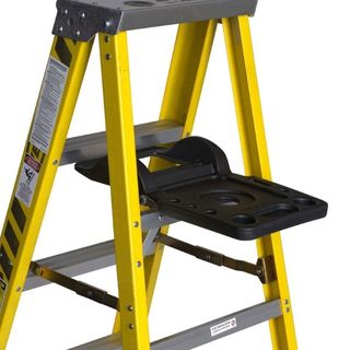 Werner 7300S 12-ft Fiberglass Type 1AA-375-lb Load Capacity Step Ladder