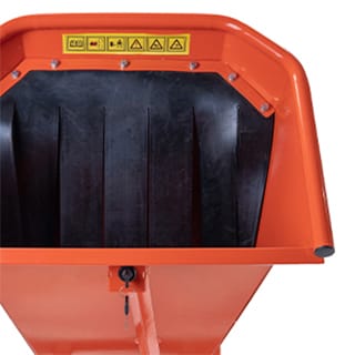 Image showing feed chute's integrated equipment moving handles.