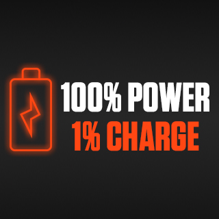 100% Power on 1% Charge