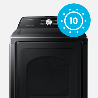 Image of dryer with a blue 