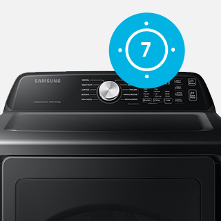Image of dryer with a blue 