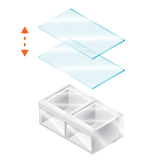 Indoor top freezer refrigerator with multiple storage options.