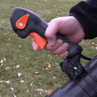 Hand showing how variable-speed throttle works