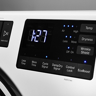 Digital Display on a Whirlpool Dryer console